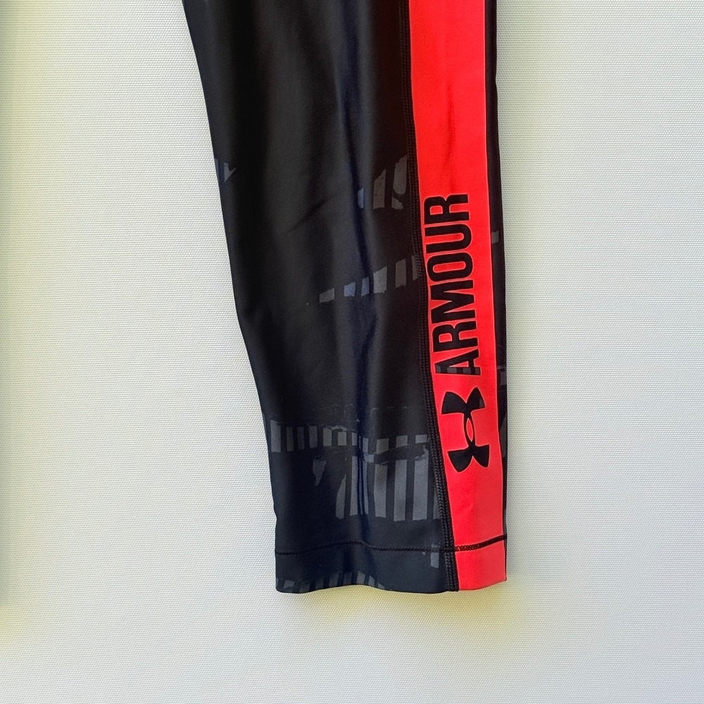 Under Armour‎ Womens Large Leggings HeatGear Compression Crop Athletic Running - Picture 2 of 8